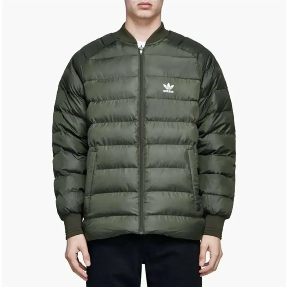 Adidas Originals SST Superstar Reversible Winter Jacket Coat Olive Green Large